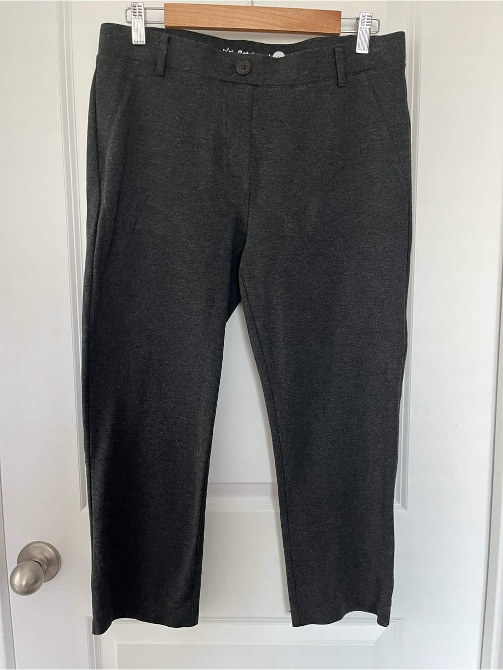 Betabrand Women's Charcoal Stretch Dress Pants
